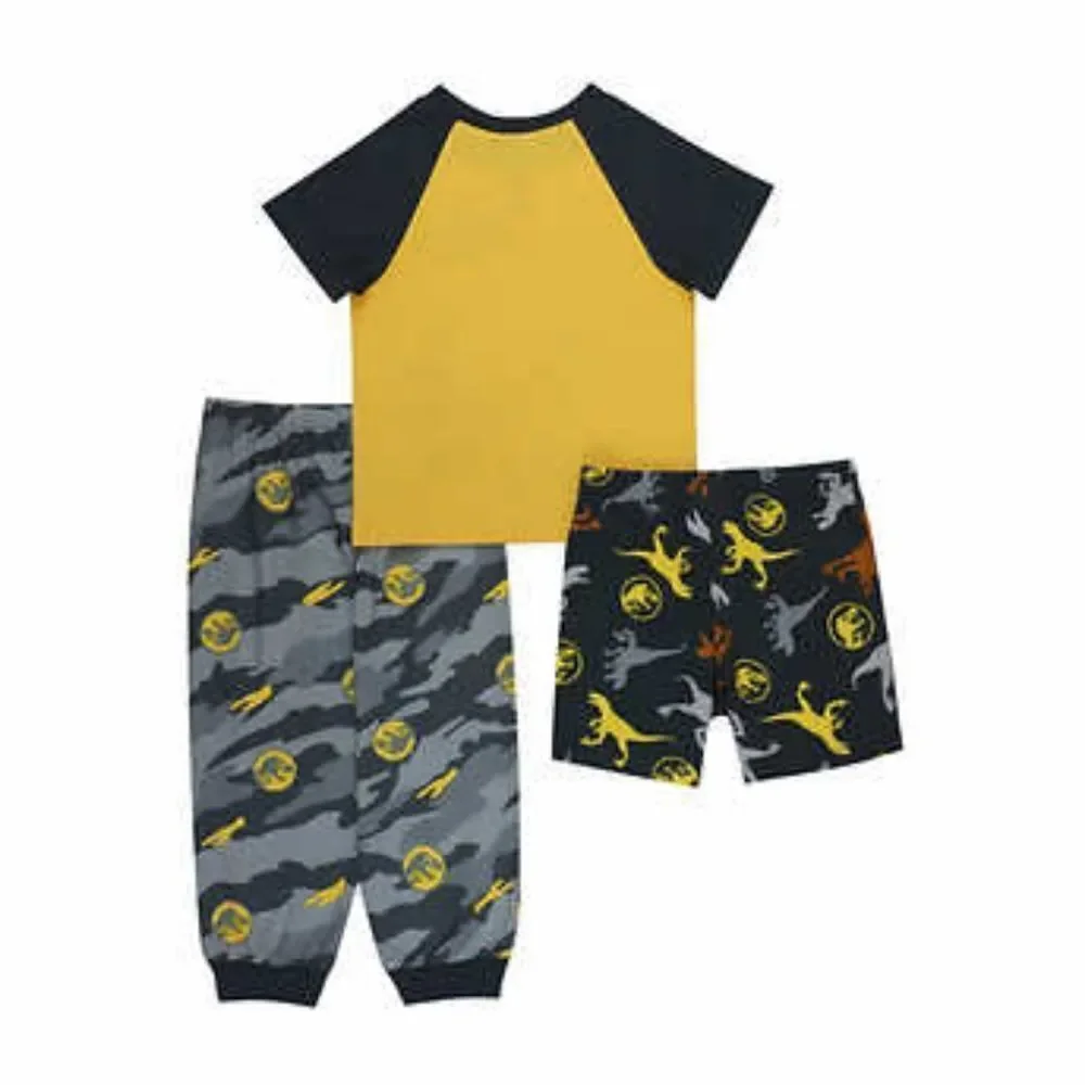 Jurassic Park Kids' 3-piece Polyester Pajama Set